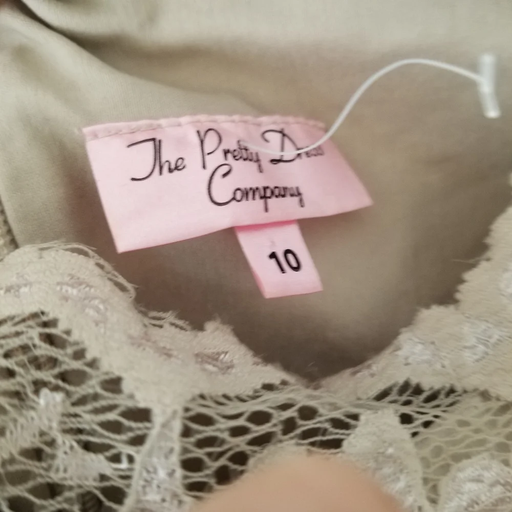 The Pretty Dress Company Tan Lace Pencil Dress - Picture 2 of 5